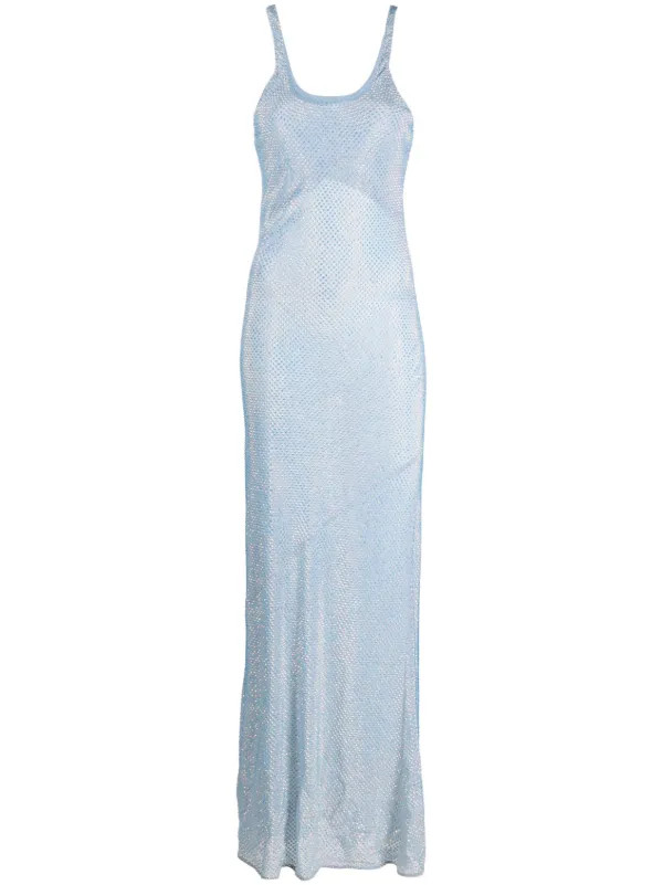 Stella McCartney Crystal Strass Silk Maxi Dress - Farfetch | Farfetch Global