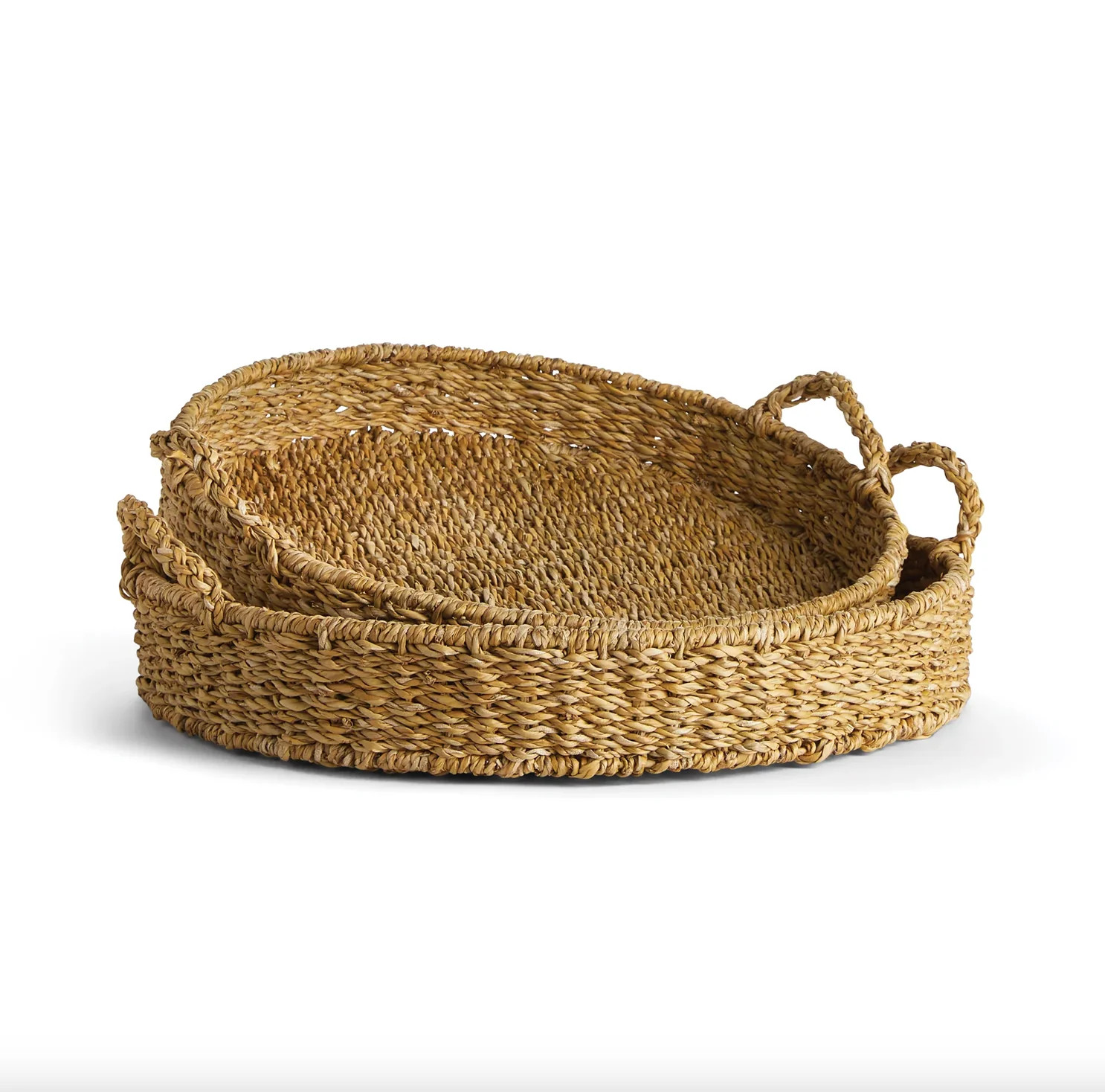 Seagrass Round Trays, Set of 2 | Cottage and Key