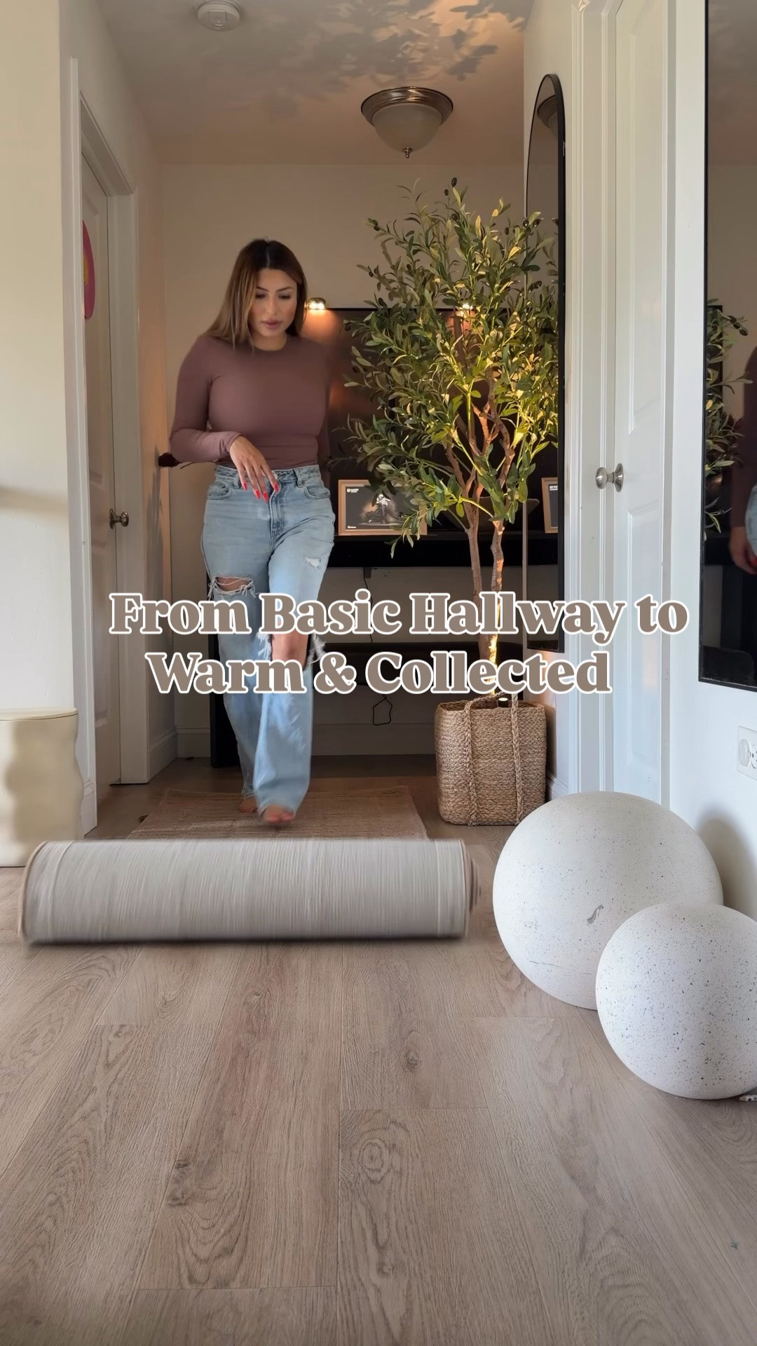 From basic to warm & collected 🤎 Proof that even the most builder-grade spaces can feel intentional with a few thoughtful details. Layering in texture, warm lighting, greenery, and pieces I love to make this hallway finally feel like home. ✨

#LTKHome