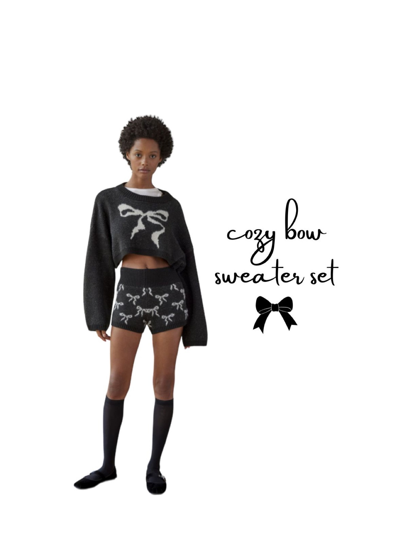 Cozy bow sweater & shorts set 🎀

#LTKGiftGuide