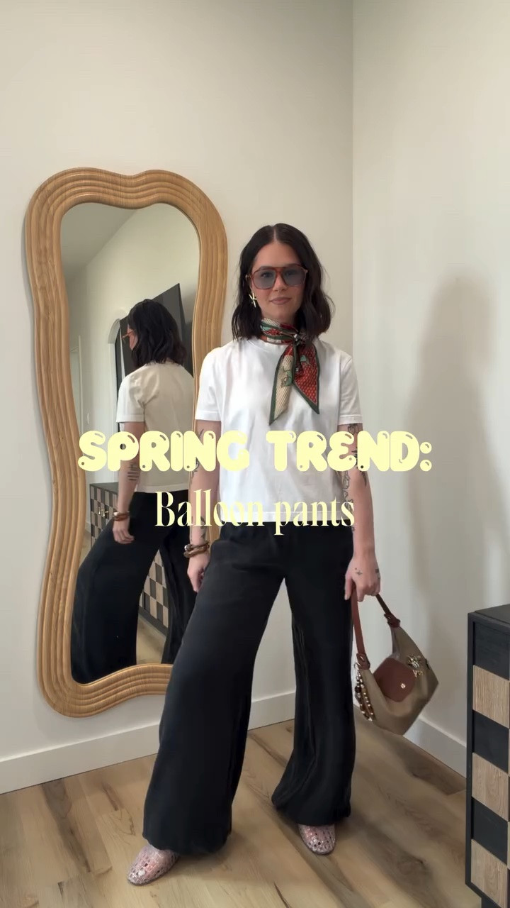 The ballon pant 🎈 this one was a trend that took me a minute to warm up to. But I decided to dip my toe in anyways & I kinda love them now!
Something fun for spring! ✨🦋🌼

Pants @mango 
Scarf @amazonca 
Bag @isavieboutique 
Sunglasses @revolve 
Shoes @oldnavy 
Bracelets @zara 
Earrings- having memory loss on this one 🤷‍♀️
