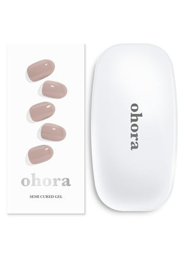 ohora Semi Cured Gel Nail Set of 2 (N Cream Beige & Gel Lamp) - Professional Salon-Quality Nail Care - Easy to Use, Comfortable Curing, and Easy to Remove | Amazon (US)