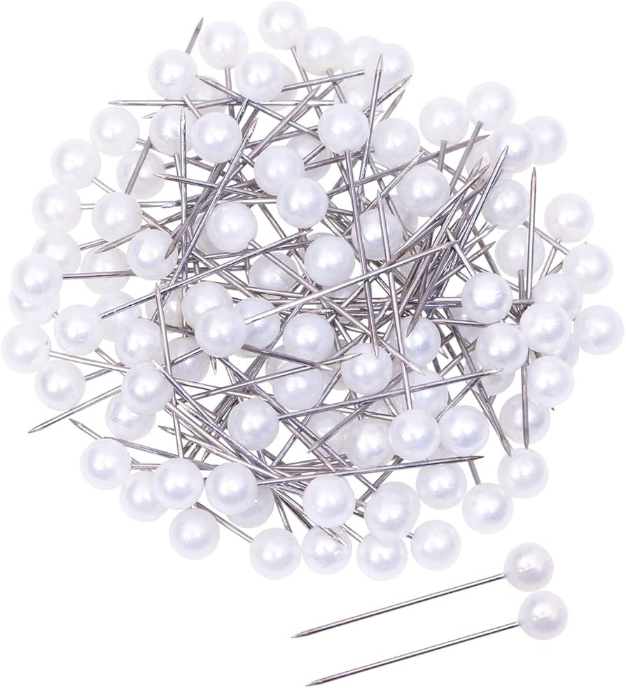 Tupalizy 100PCS Sewing Pins for Fabric Straight Pins with Faux Pearl Heads for Quilting Sewing Kn... | Amazon (US)