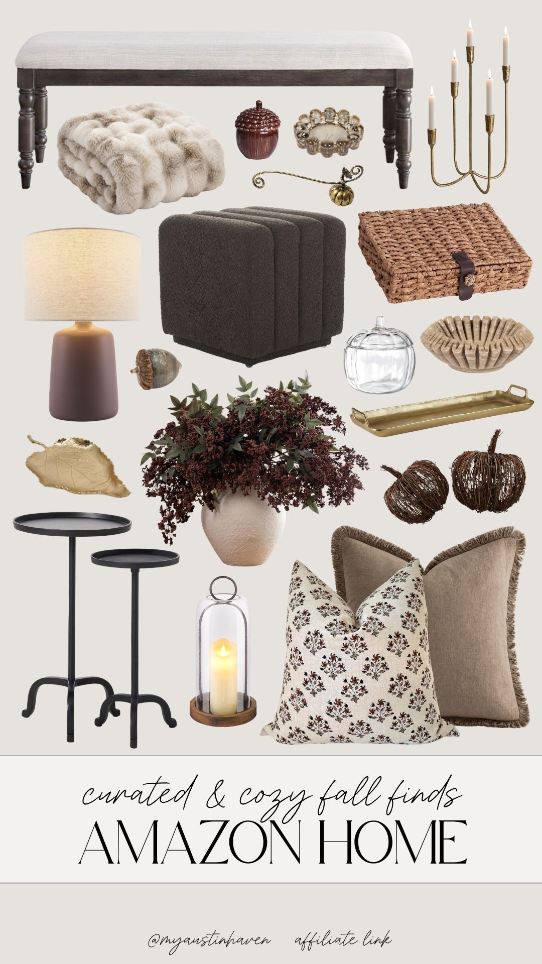 Curated and cozy Amazon fall decor finds. 🍂🤎 Rich brown tones, soft textures, woven accents and subtle seasonal details make these pieces perfect for warming up your home for fall without going overboard on themed decor.

Amazon fall home decor, Amazon home finds, cozy fall decor, neutral fall home, curated fall decor, brown home decor, fall throw pillows, woven home accents, autumn decorating ideas, warm neutral decor, fall living room finds, affordable home decor

#amazonhome #amazonfinds #falldecor #fallhome #cozyhome #neutraldecor #homefinds #autumndecor #homedecor
 

 #LTKSeasonal #LTKHome