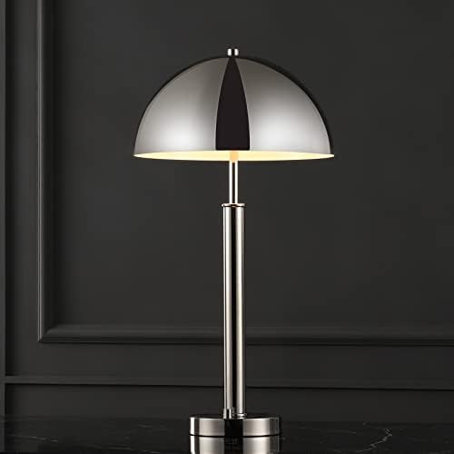SAFAVIEH Couture Lighting Collection Harvey Modern Metal Dome Nickel 26-inch Bedroom Living Room ... | Amazon (US)