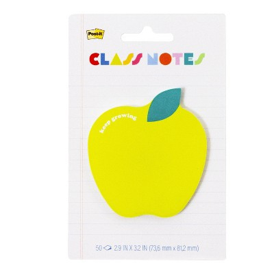 Post-it 2.3"x3.4" Class Notes Apple Yellow | Target