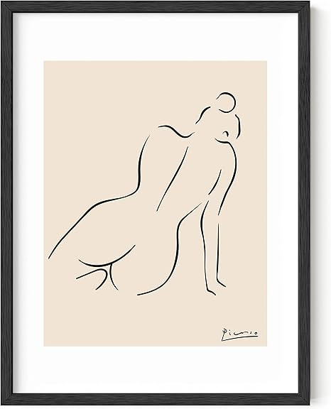 HAUS AND HUES Picasso Line Drawing Poster - Pablo Picasso Abstract Woman Wall Art, Woman Silhouet... | Amazon (US)