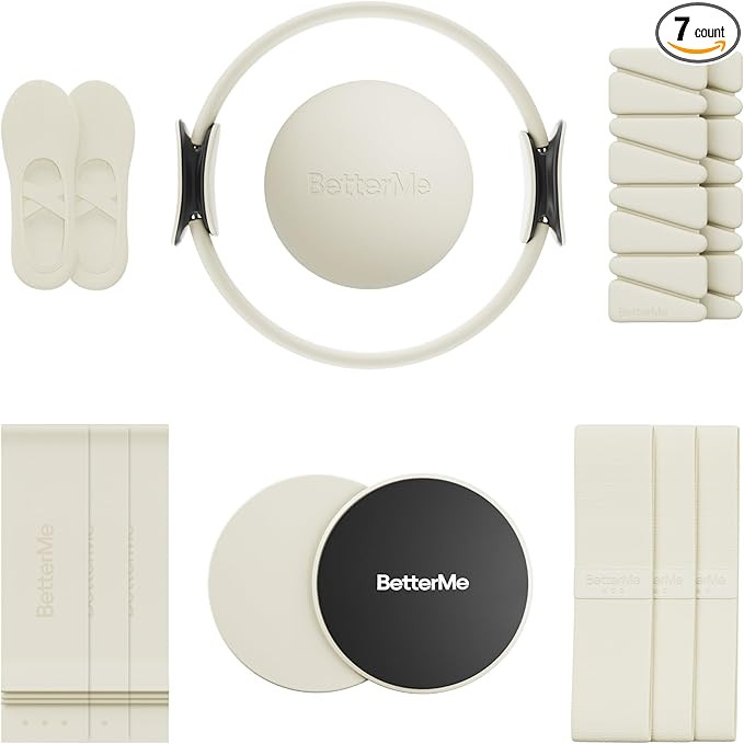 BetterMe Pilates Studio Kit – Pilates Ring, Pilates Ball, Resistance Bands & Sliders – Comple... | Amazon (US)