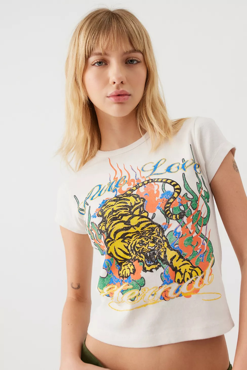 Pure Love Tiger Baby Tee | Urban Outfitters (US and RoW)