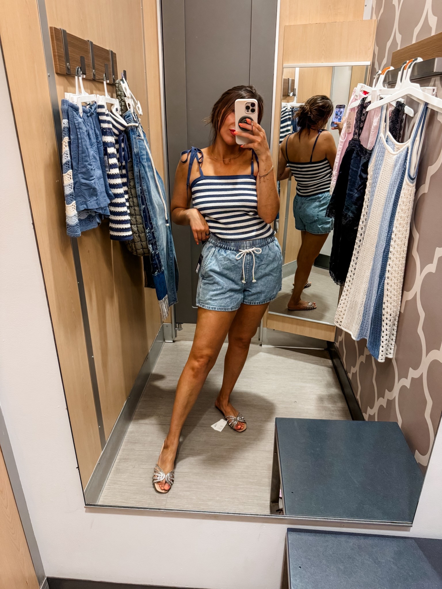 Small top. M shorts 

#LTKmomlife #LTKootd
