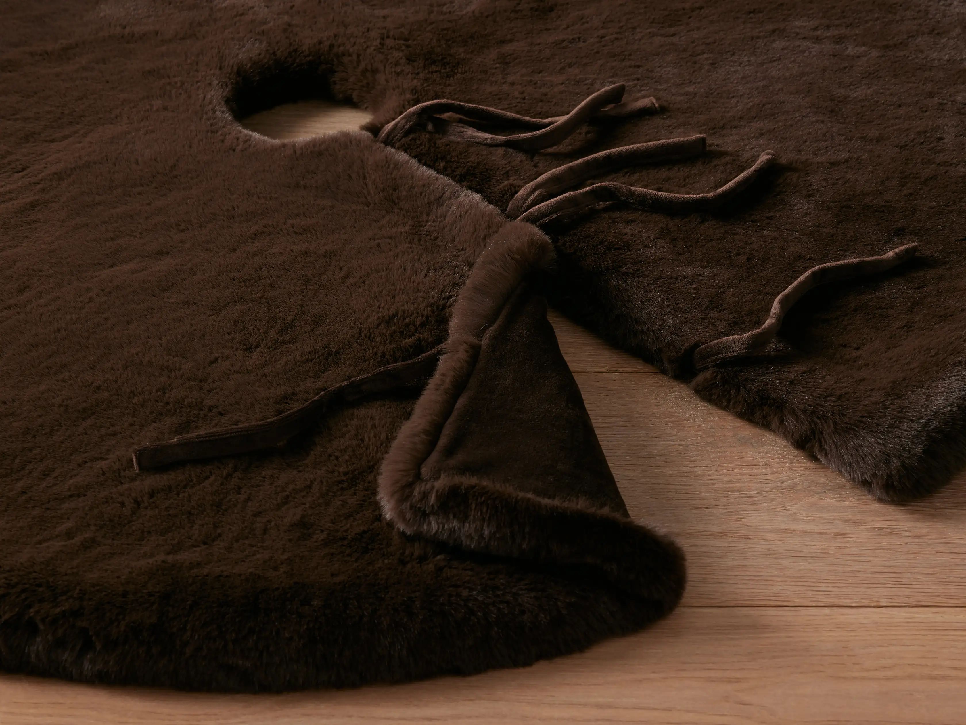 Faux Rabbit Fur Tree Skirt | Arhaus