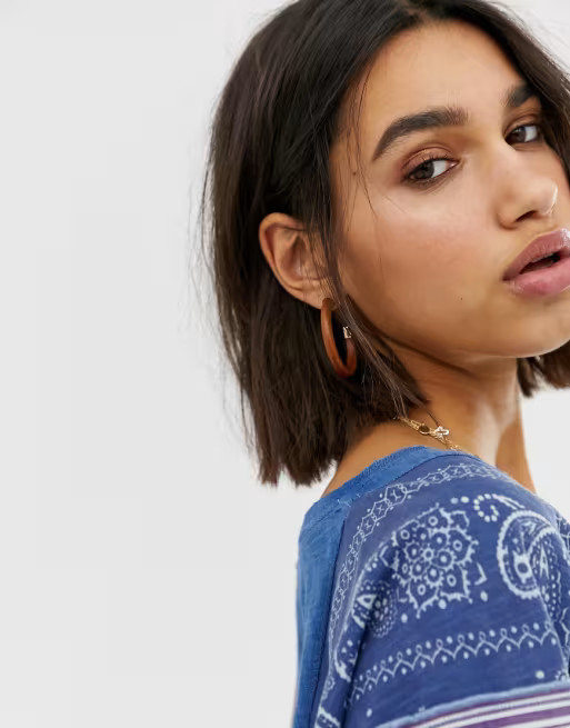 Liars & Lovers wooden hoop earrings | ASOS US