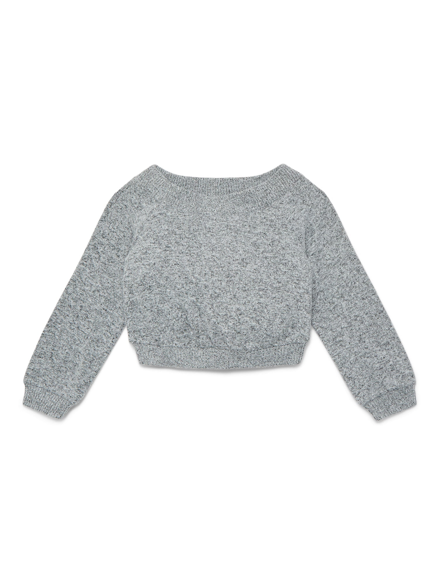 Weekend Academy Girls Hacci Knit Top with Long Sleeves, Size 4-18 | Walmart (US)