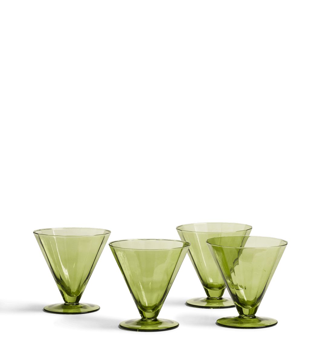 Set of Four Fitzgerald Large Wine Glasses - Lime | OKA US