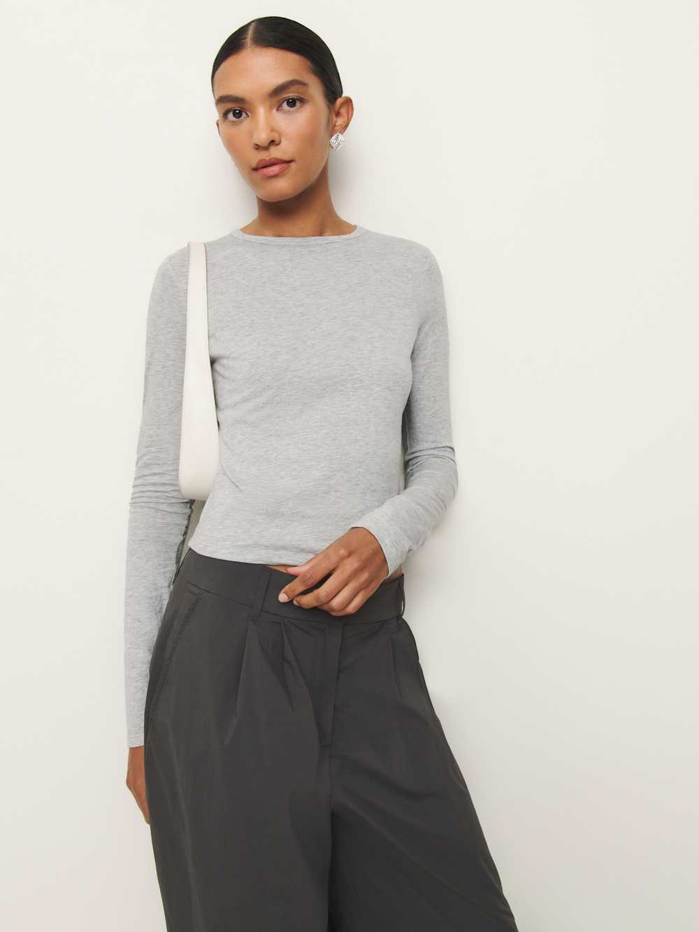 Ezra Slim Fit Long Sleeve | Reformation (Global)