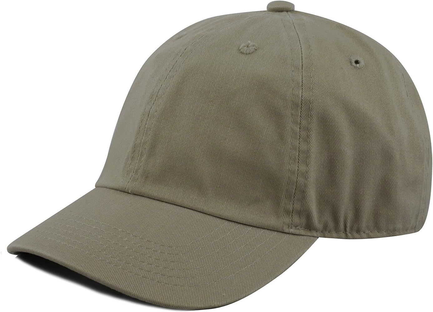 Kids Washed Low Profile Cotton and Denim UPF 50+ Plain Baseball Cap Hat | Amazon (US)