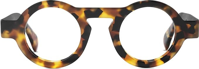 Round Reading Glasses Blue Light Blocking,Spring Hinge Readers for Women Men Eye Strain Anti Glar... | Amazon (US)