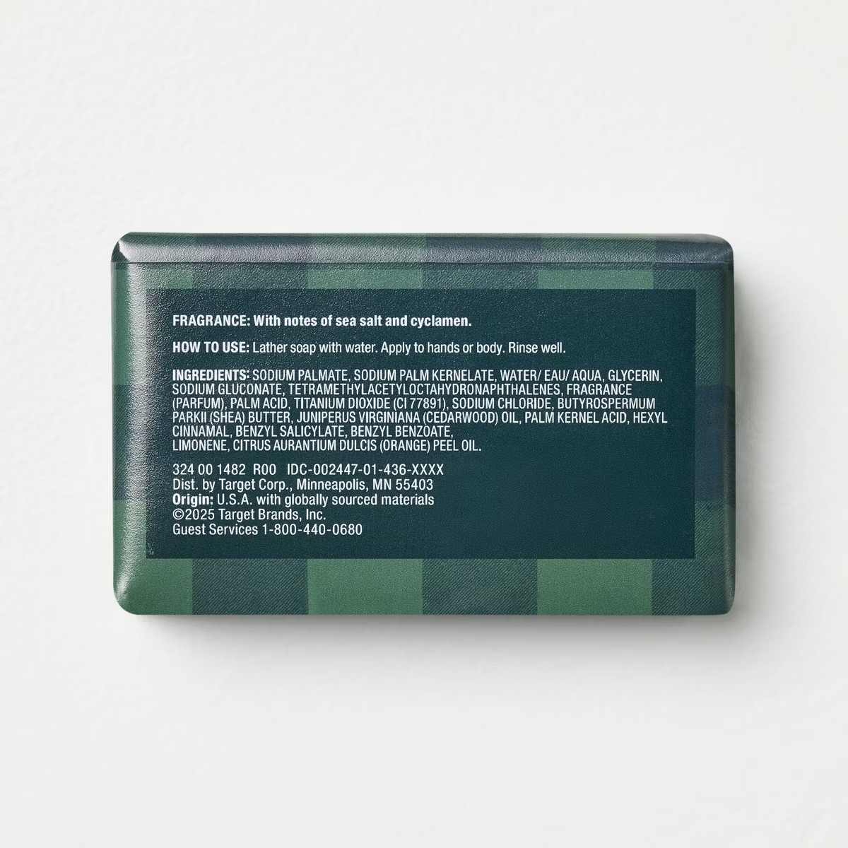 Salt Scented Bar Soap Green Gingham 5oz - Hearth & Hand™ with Magnolia | Target