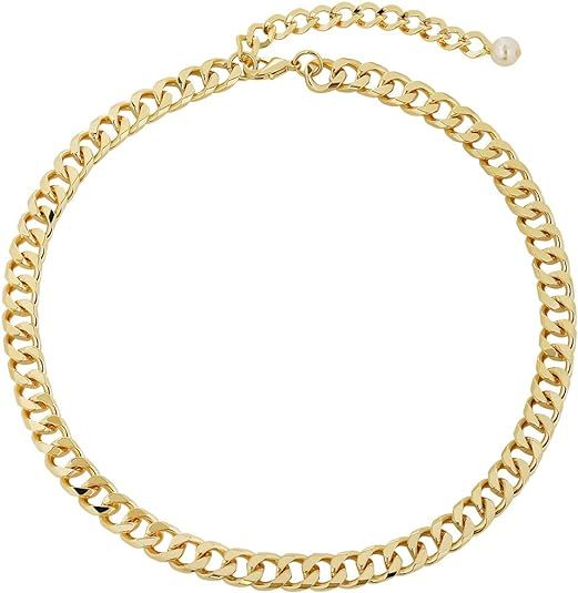 LILIE&WHITE Gold Chain Necklace For Women Snake Chain Herringbone Necklace Gold Choker Necklaces ... | Amazon (US)