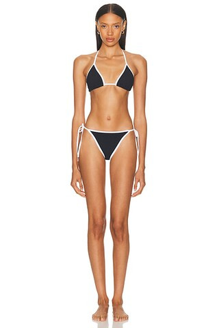 Gina Contrast Bikini Set | FWRD 