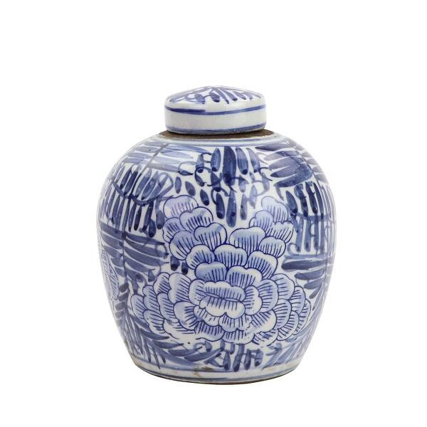 BW Tiny Lid Mini Jar Blue Blooming Flower | Bed Bath & Beyond