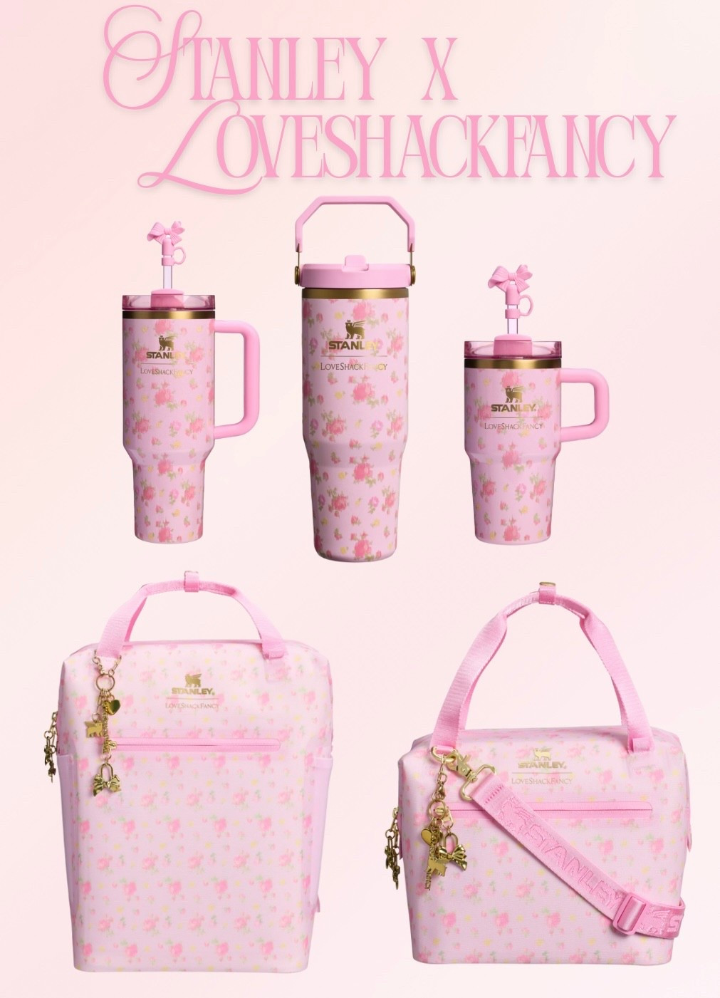 Stanley X LoveShackFancy dropping 8/19 at 9AM PT / 12PM ET