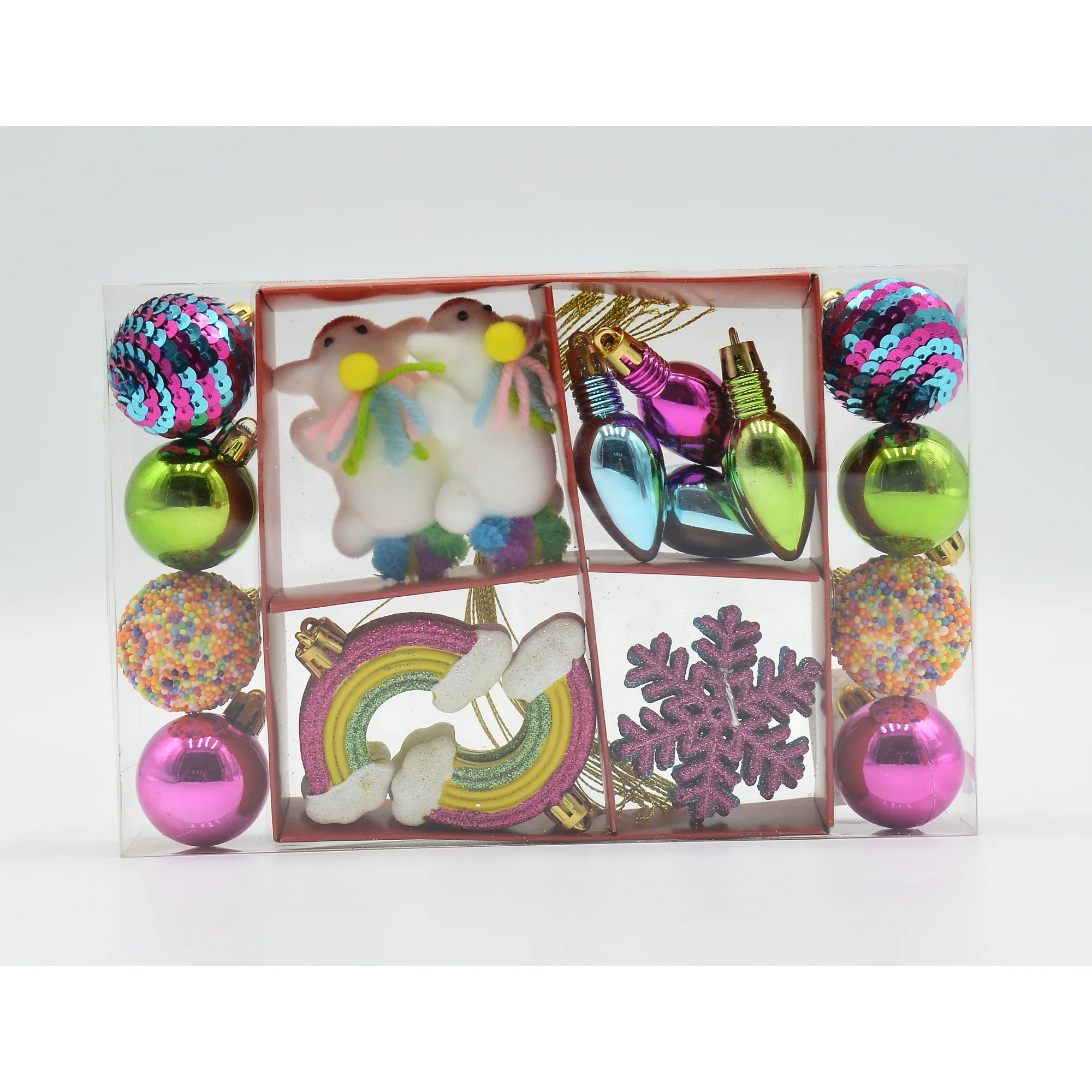 Holiday Time Shatterproof Mini Christmas Tree Ornament, 24 Count, Multicolor | Walmart (US)