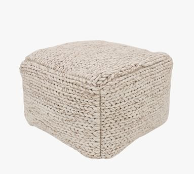 Sweater Knit Pouf | Pottery Barn (US)