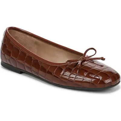 Sam Edelman Alie Ballet Flat in Amber Gold at Nordstrom, Size 8 | Nordstrom