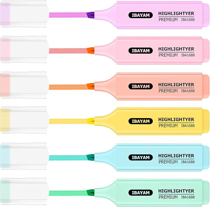 Highlighters, Pastel Colors Highlighter Set, Assorted Colors Highlighters and Pens, Chisel Tip Ma... | Amazon (US)