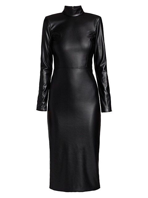 Delora Vegan Leather Bodycon Midi Dress | Saks Fifth Avenue