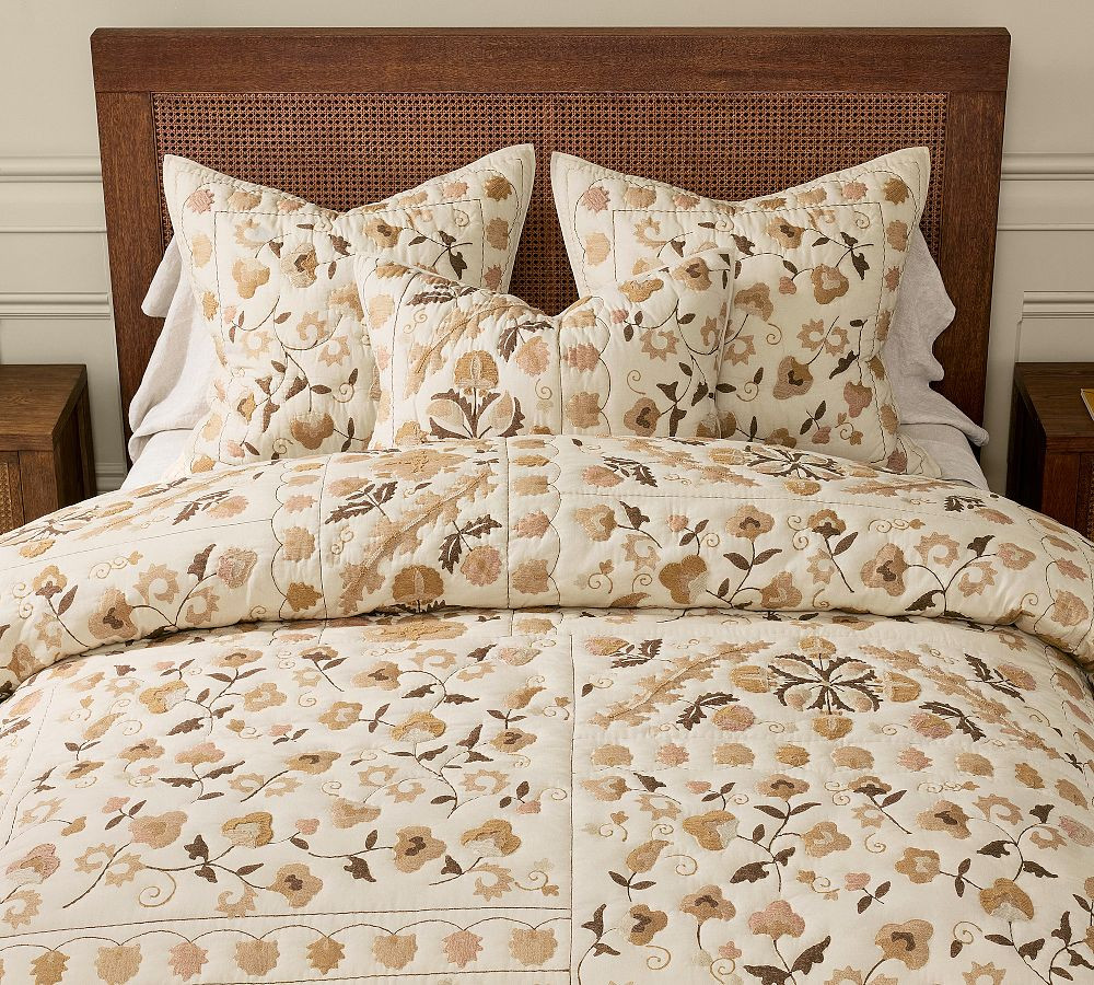 Inez Suzani Embroidered Quilt | Pottery Barn (US)