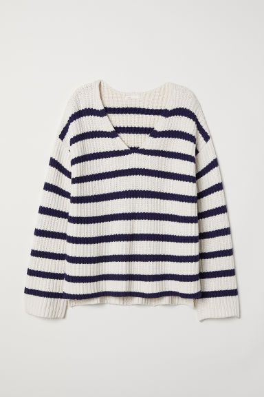 H & M - Rib-knit Sweater - White | H&M (US)