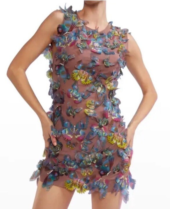 32 Cynthia Rowley Butterfly Appliqu\u00e9 Dress Pink NWT $695 4 Bhldn Anthropologie | eBay | eBay US