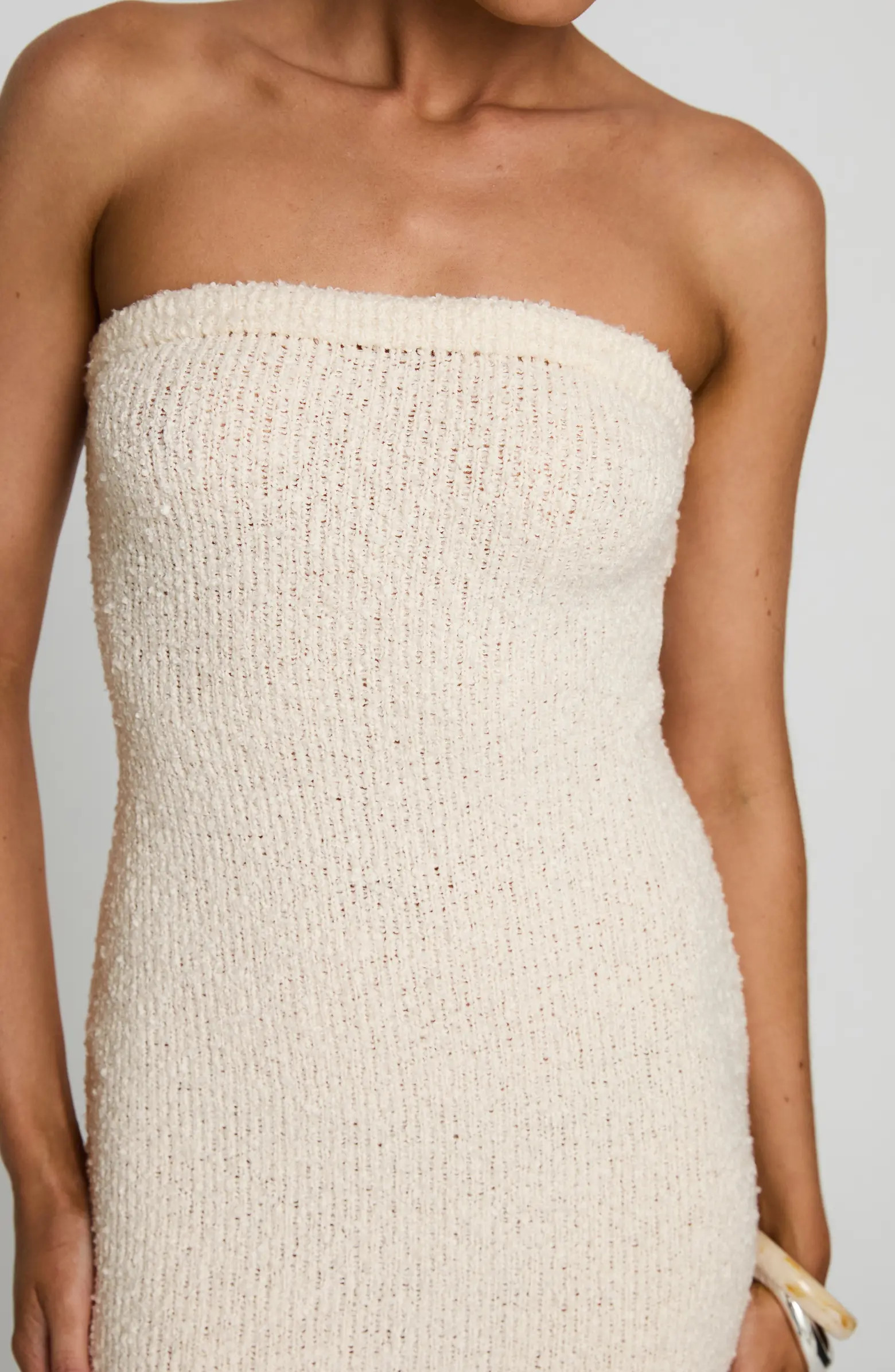 Princess Polly Cloud Strapless Bouclé Maxi Body-Con Dress | Nordstrom | Nordstrom