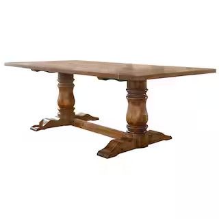 Best Master Furniture Ellen 88 in. L Rectangle Antique Natural Oak Wood Dining Table (Seats 8) EL... | The Home Depot
