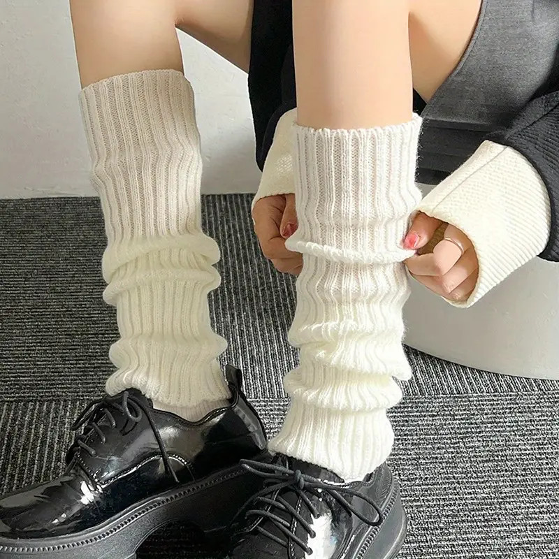 Winter Ribbed Knitting Leg Warmer Foot Cover Jk Lolita - Temu | Temu Affiliate Program