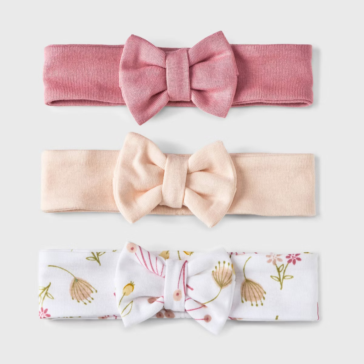 Baby Girls' 3pk Prairie Floral Headwrap - Cloud Island™ Pink | Target