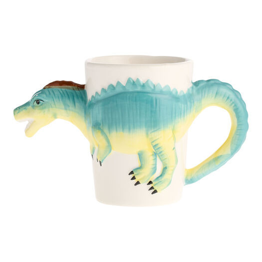 Green and Ivory Dinosaur Figural Ceramic Mug by World Market | World Market