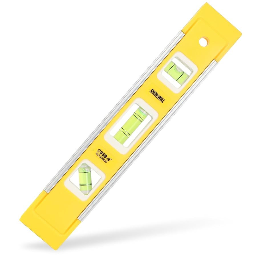 DOWELL 9 Inch Magnetic Box Level Torpedo Level,3 Different Bubbles/45°/90°/180°Measuring Shock... | Amazon (US)