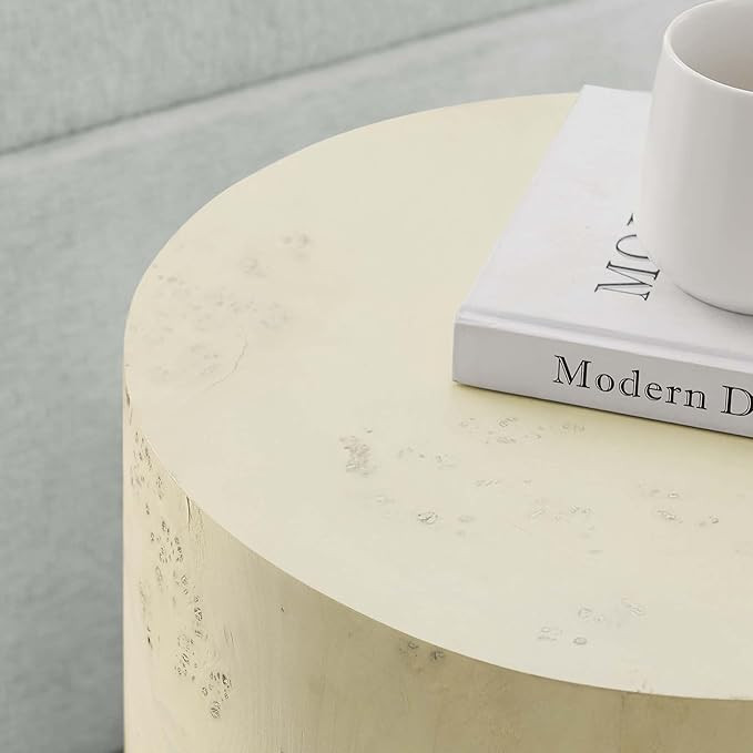 Modway EEI-6271-BLB Cosmos 16" Round Burl Wood Side Table, Bleached Burl | Amazon (US)