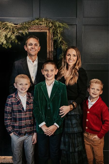 Holiday photo outfit ideas + formal family photo outfit ideas + plaid skirt + red + green + black + plaid jacket + velvet jacket

#LTKHoliday #LTKfamily #LTKkids