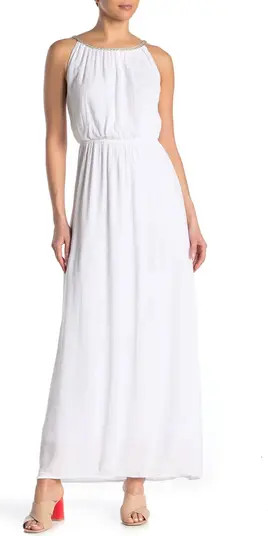 Nina Leonard Braided Neck Sleeveless Maxi Dress | Nordstromrack | Nordstrom Rack