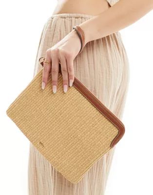 Mango raffia beach purse in natural | ASOS (Global)