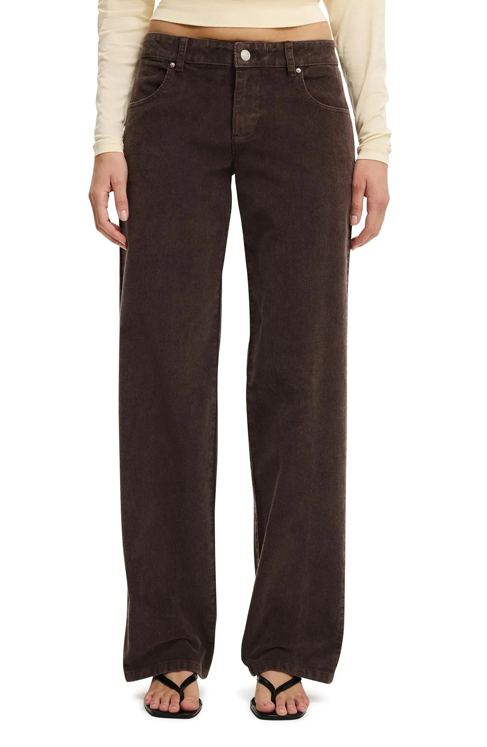 Cotton On Women's Low Rise Straight Cord Pant | Nordstrom | Nordstrom