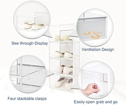 SEESPRING 12 Pack Shoe Storage Box, Clear Plastic Stackable Shoe Organizer for Closet, Space Savi... | Amazon (US)