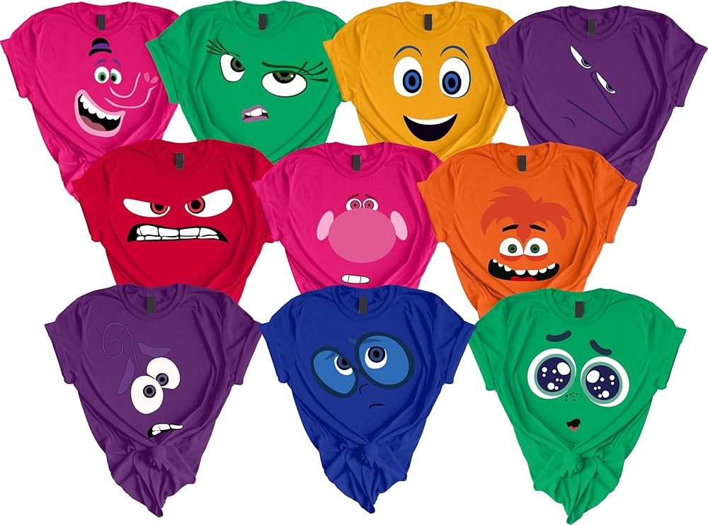 Custom Inside our Feeling 2 Characters Out costumes Emotional Shirt Design Custom Tees, Funny Cha... | Amazon (US)