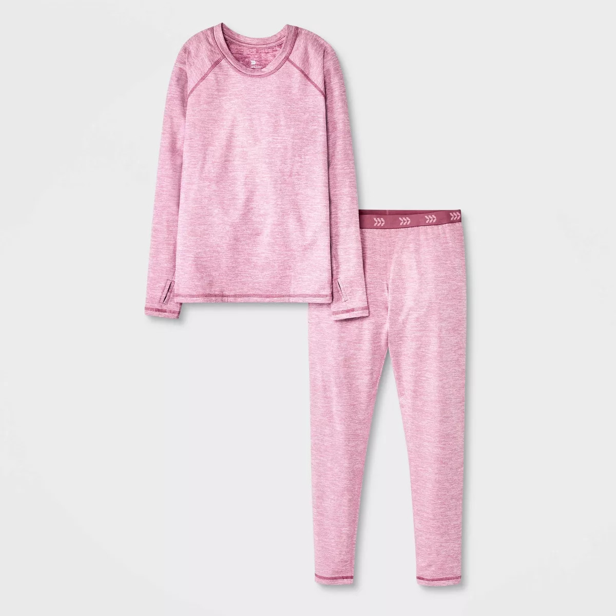 Girls' 2pk Thermal Underwear Set - All In Motion™ Heathered Pink S | Target