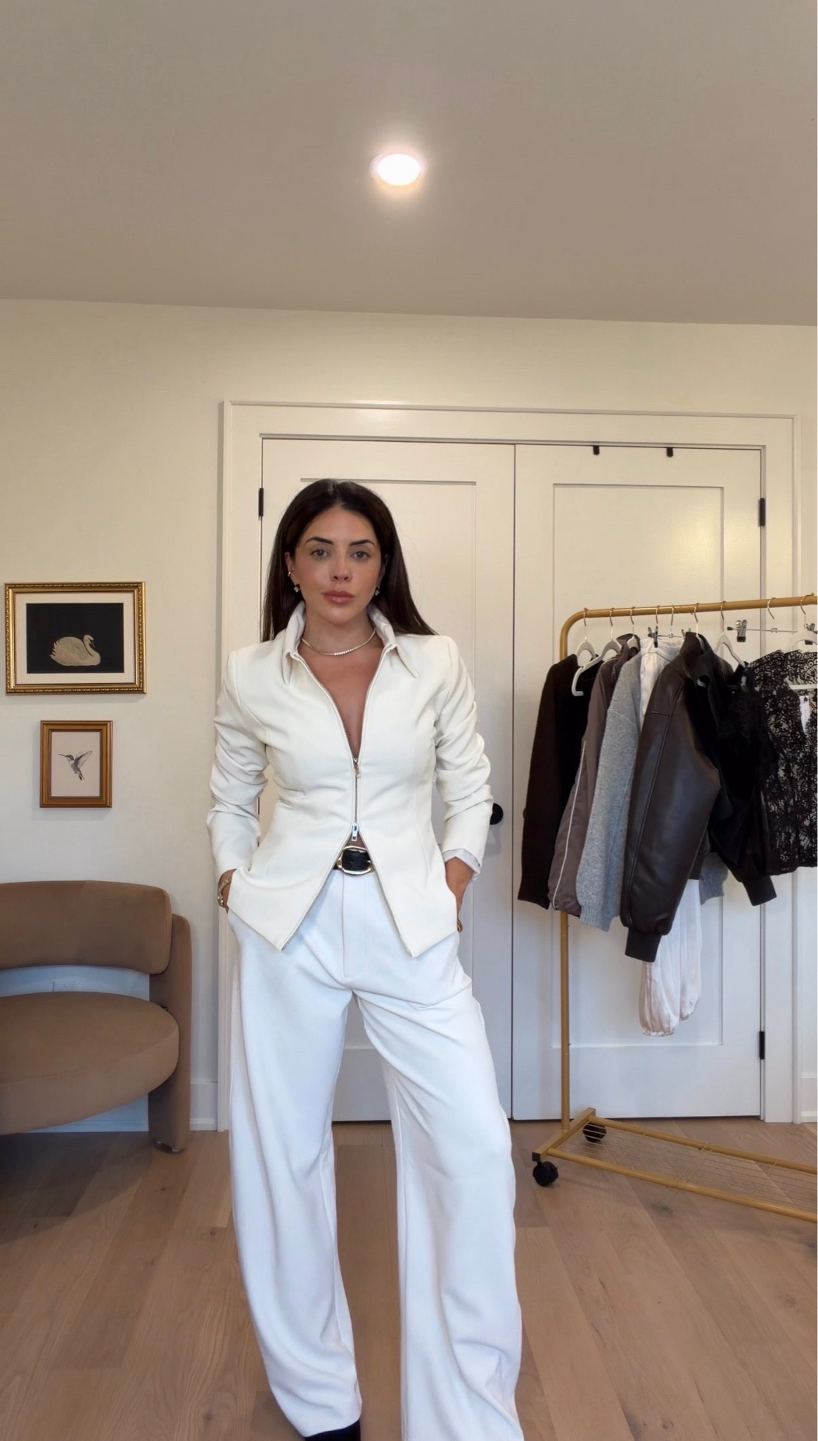 Jacket - XS
Trousers - size 25