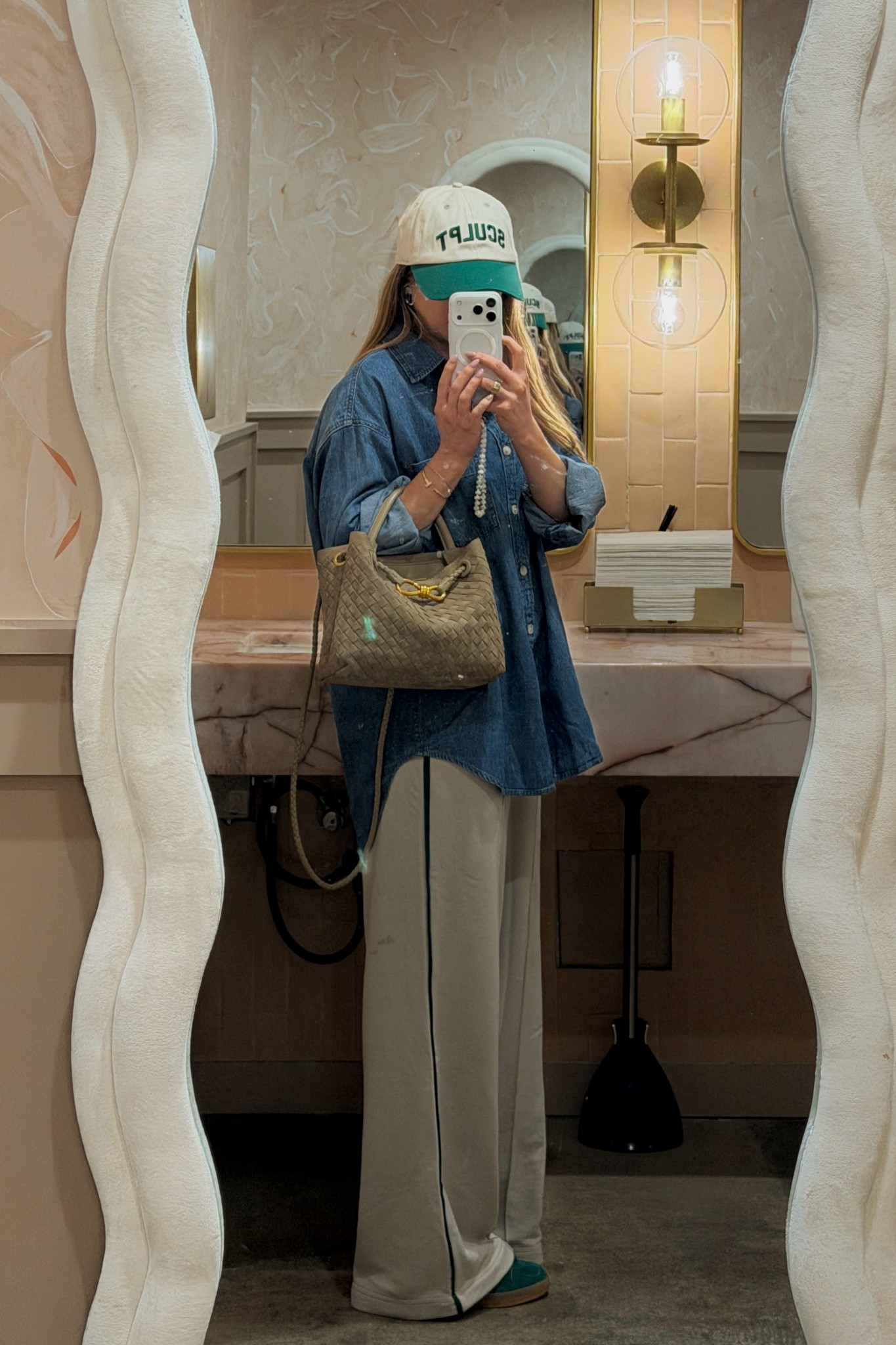 denim shirt: xs // sweatpants: xs 